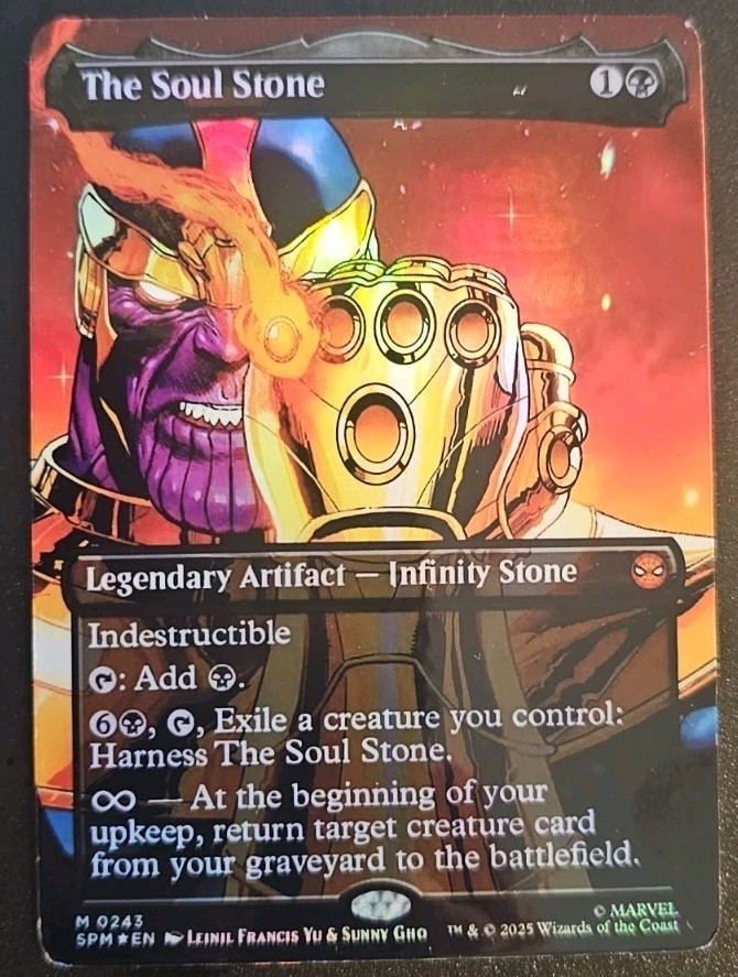 The Soul Stone (Borderless) Marvel's Spider-Man Foil Playtest Card