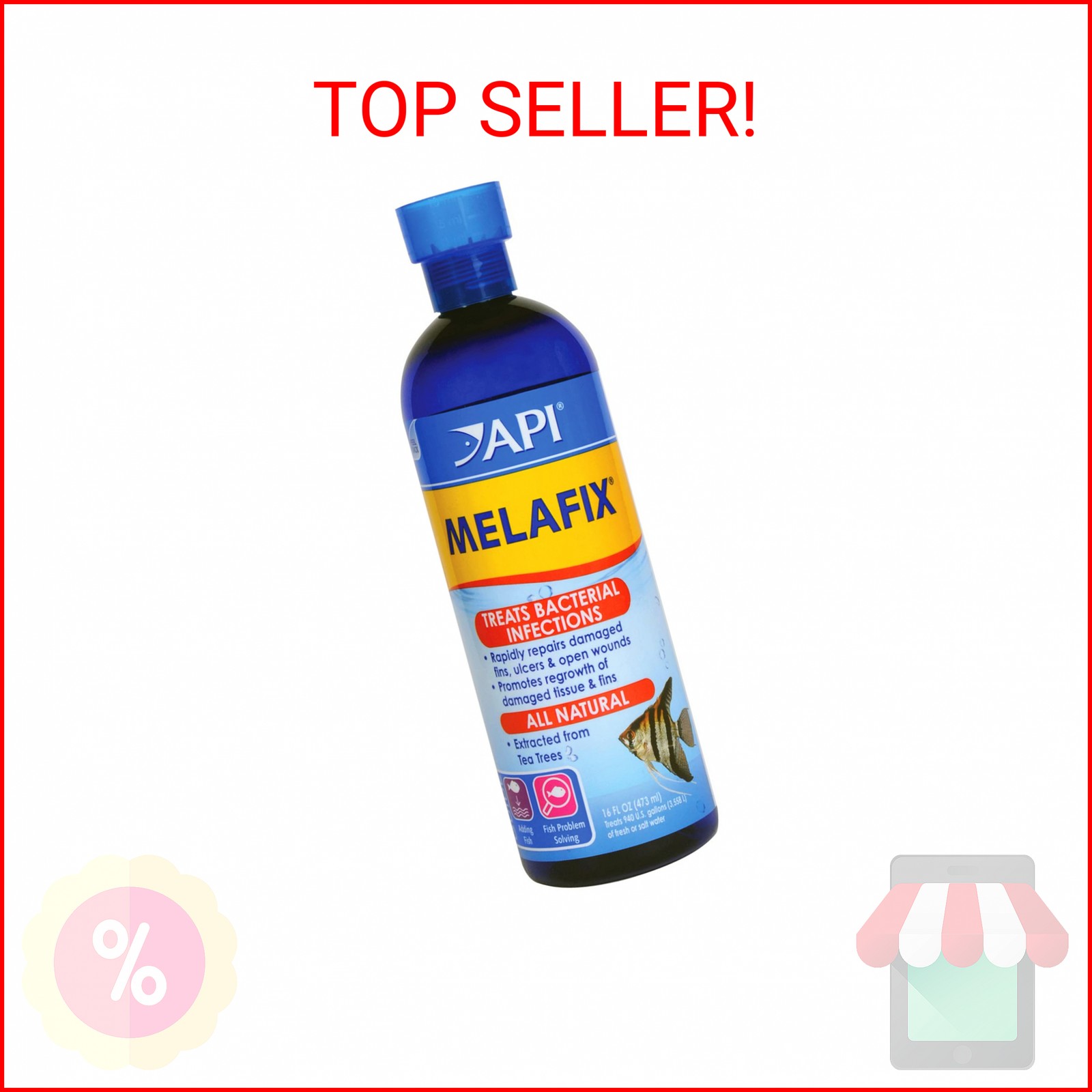 API MELAFIX Freshwater Fish Bacterial Infection Remedy 16-Ounce Bottle
