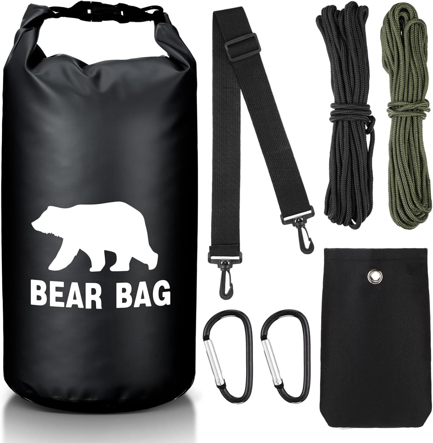Bear Bag Food Hanging System Waterproof Sack with Rope Hooks for Camping