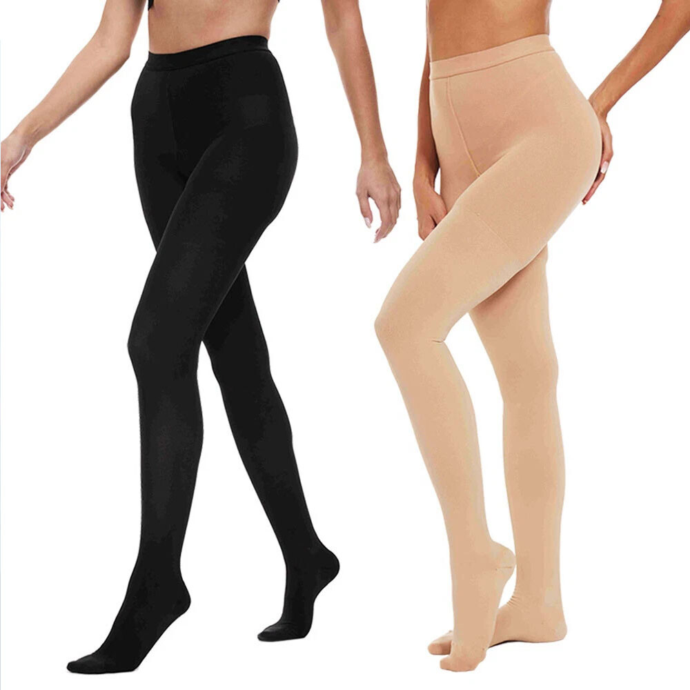 25-35mmHg Compression Pantyhose Closed Toe Unisex S-2XL Leg Support Relief