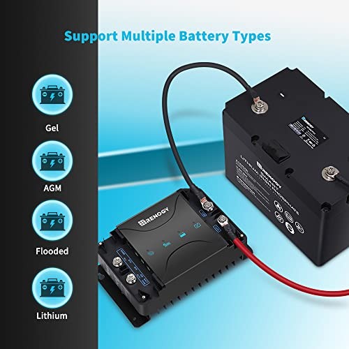 50 Amp MPPT Charge Controller 12V MPPT Solar Charge Controller, Capable for