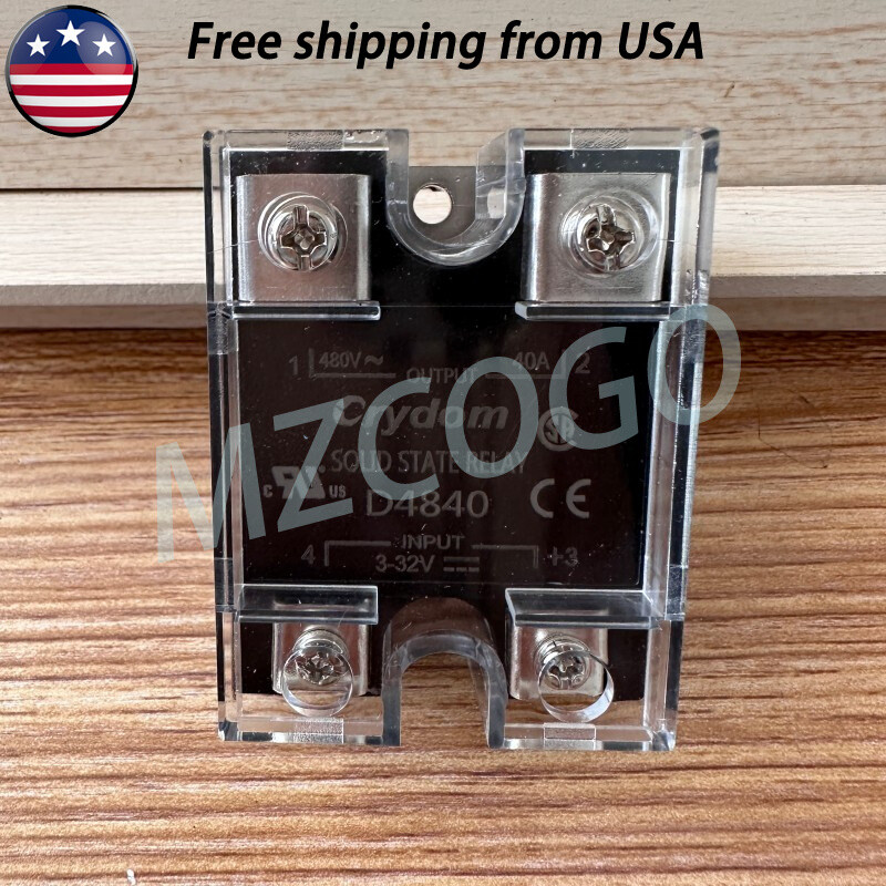 Solid State Relay For Crydom D4840 SSR Output 480VAC 40A Input 3-32VDC US Stock