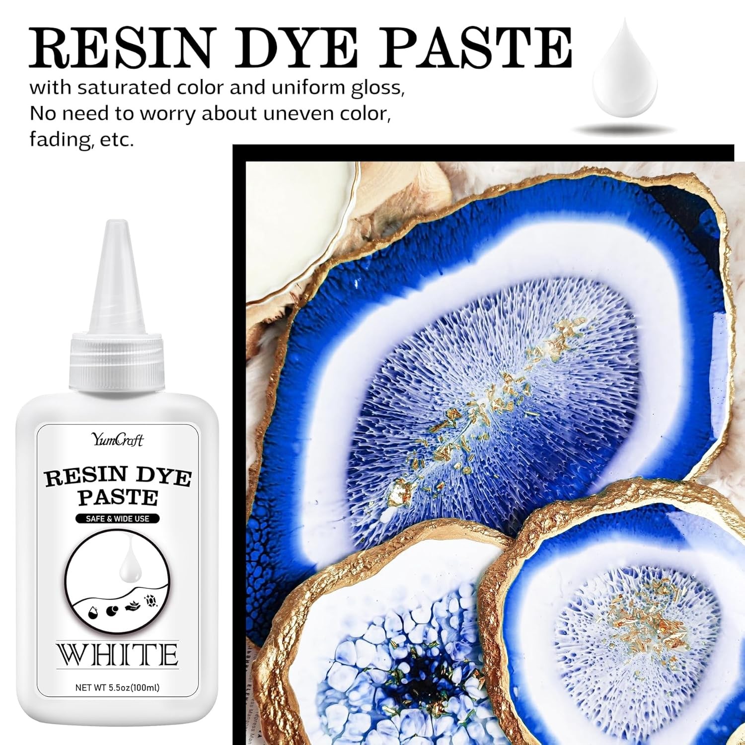 White Epoxy Resin Pigment Paste - 4.5oz Concentrated Black Dye