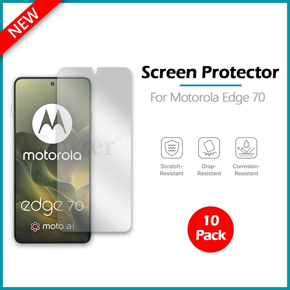 10x For Motorola Edge 70 Screen Protector w/ cloth