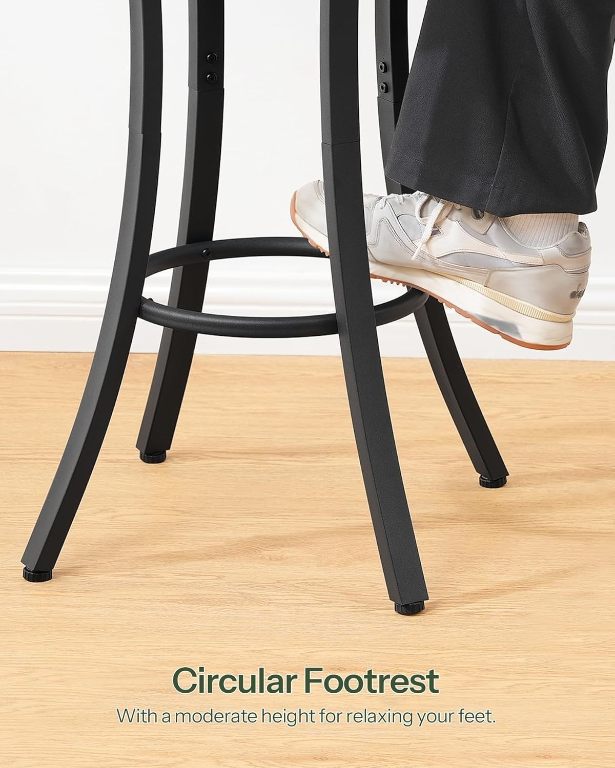 Round Bar Table 2-Tier High Top & Counter Height Dining Table Small Kitchen