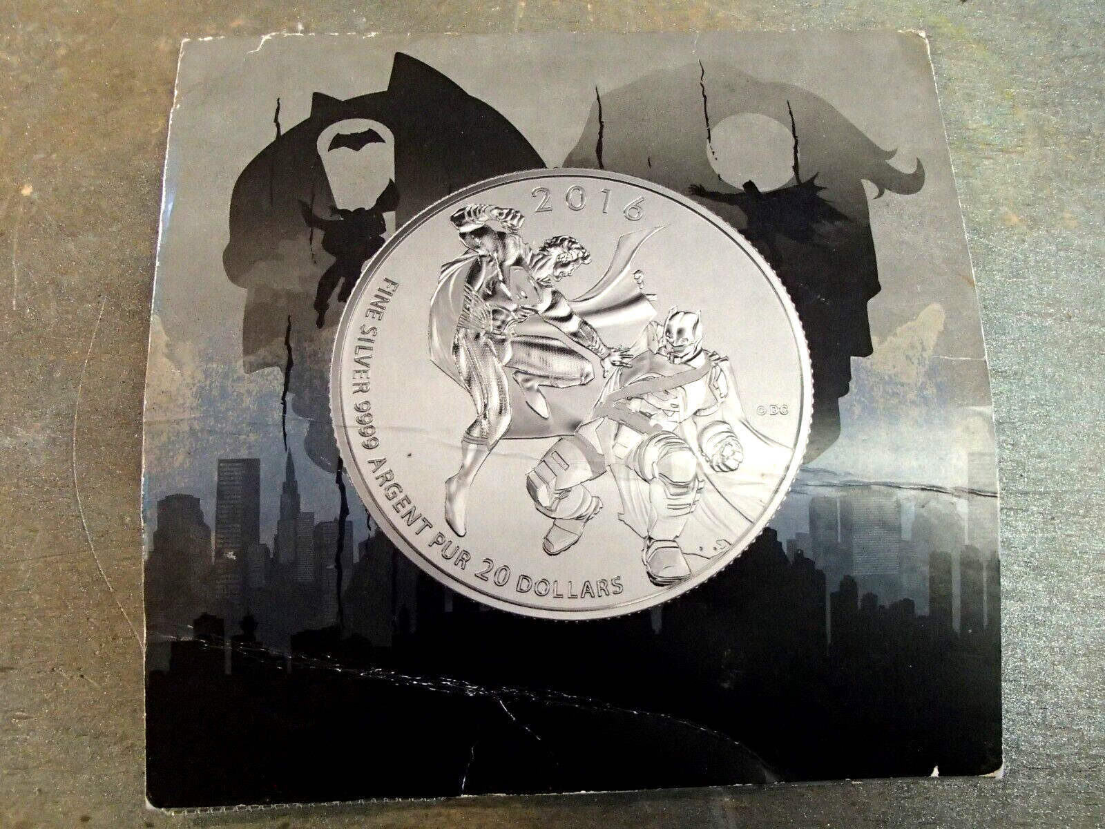 2016 $20 CANADA CANADIAN D.C. COMICS 99.99 SILVER SP PROOF COIN IN RCM PACKAGE