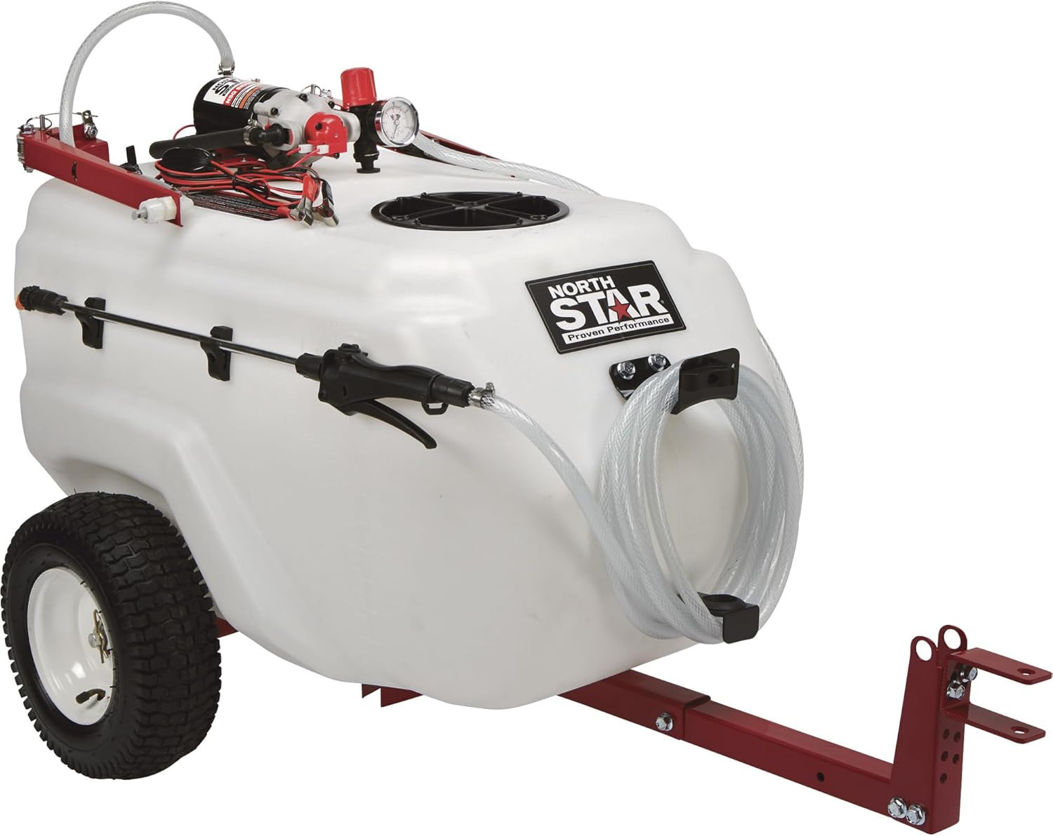 Northstar Tow-Behind Trailer Boom Broadcast and Spot Sprayer, 31-Gallon Tank, 2.