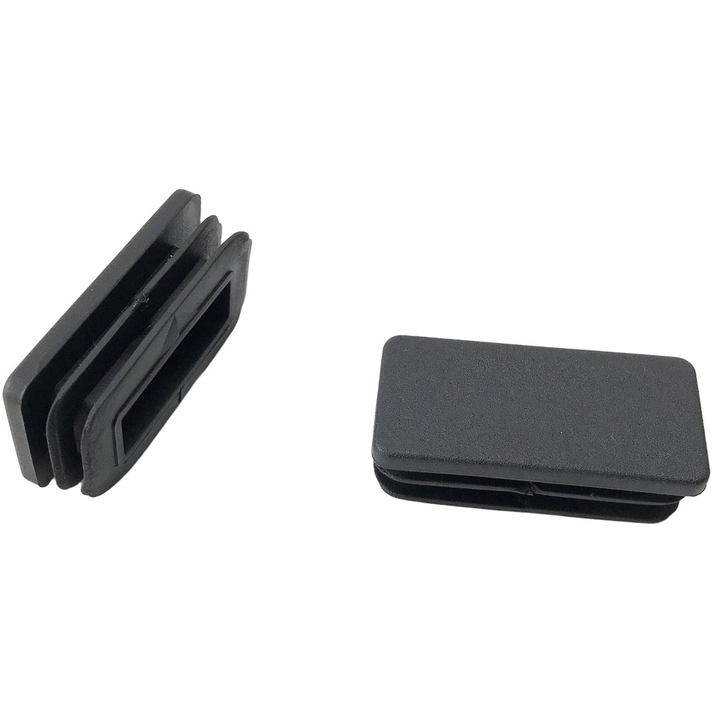 10 Pack Black Plastic End for 50x25mm Rectangular Tubes For Display Setup