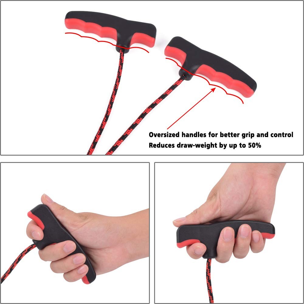 Crossbow Rope String Cocking Device Double Handle for Archery Bow Hunting Too...