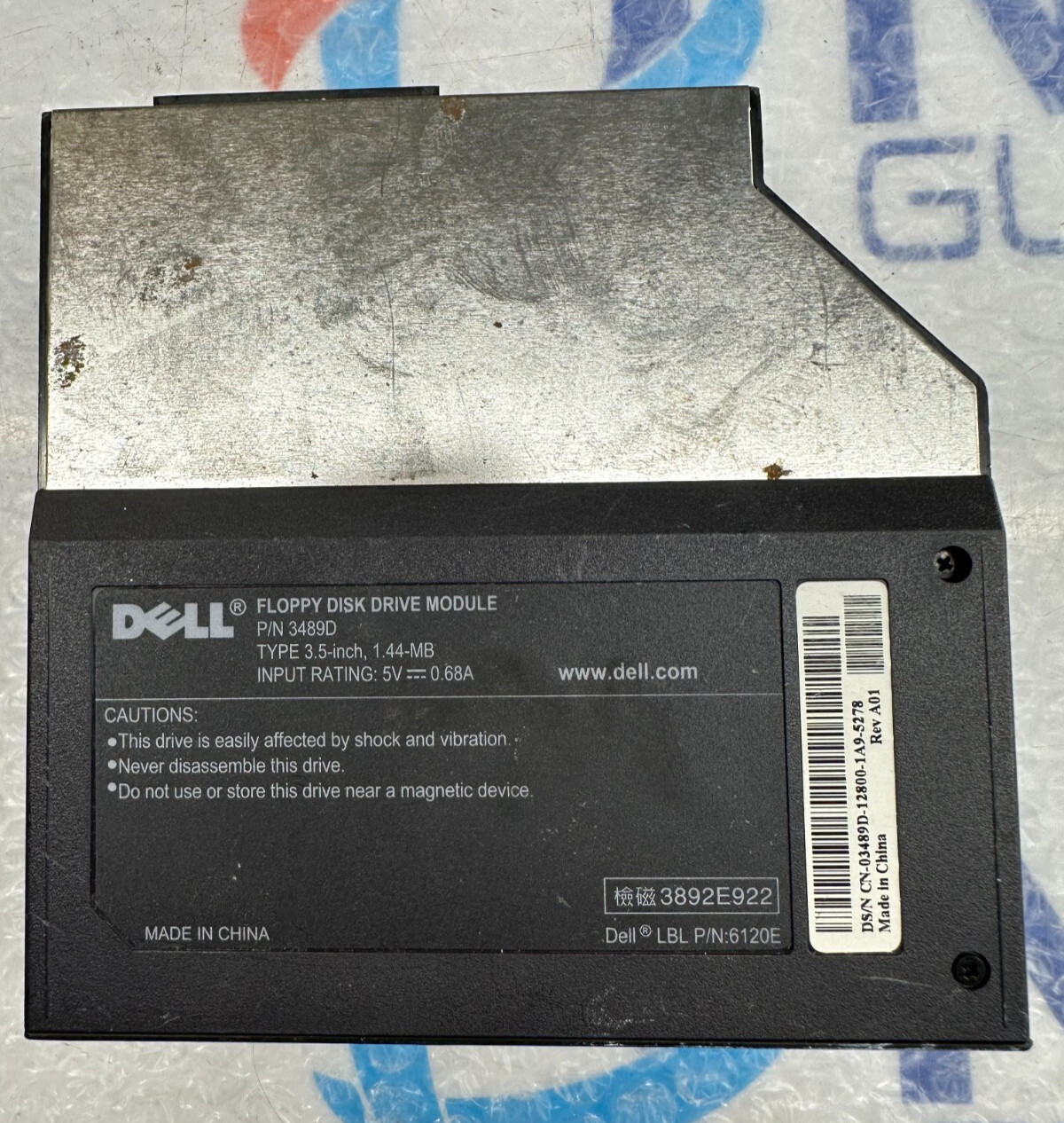 Dell 3.5" 1.44MB FDD Module for Laptop 3489D