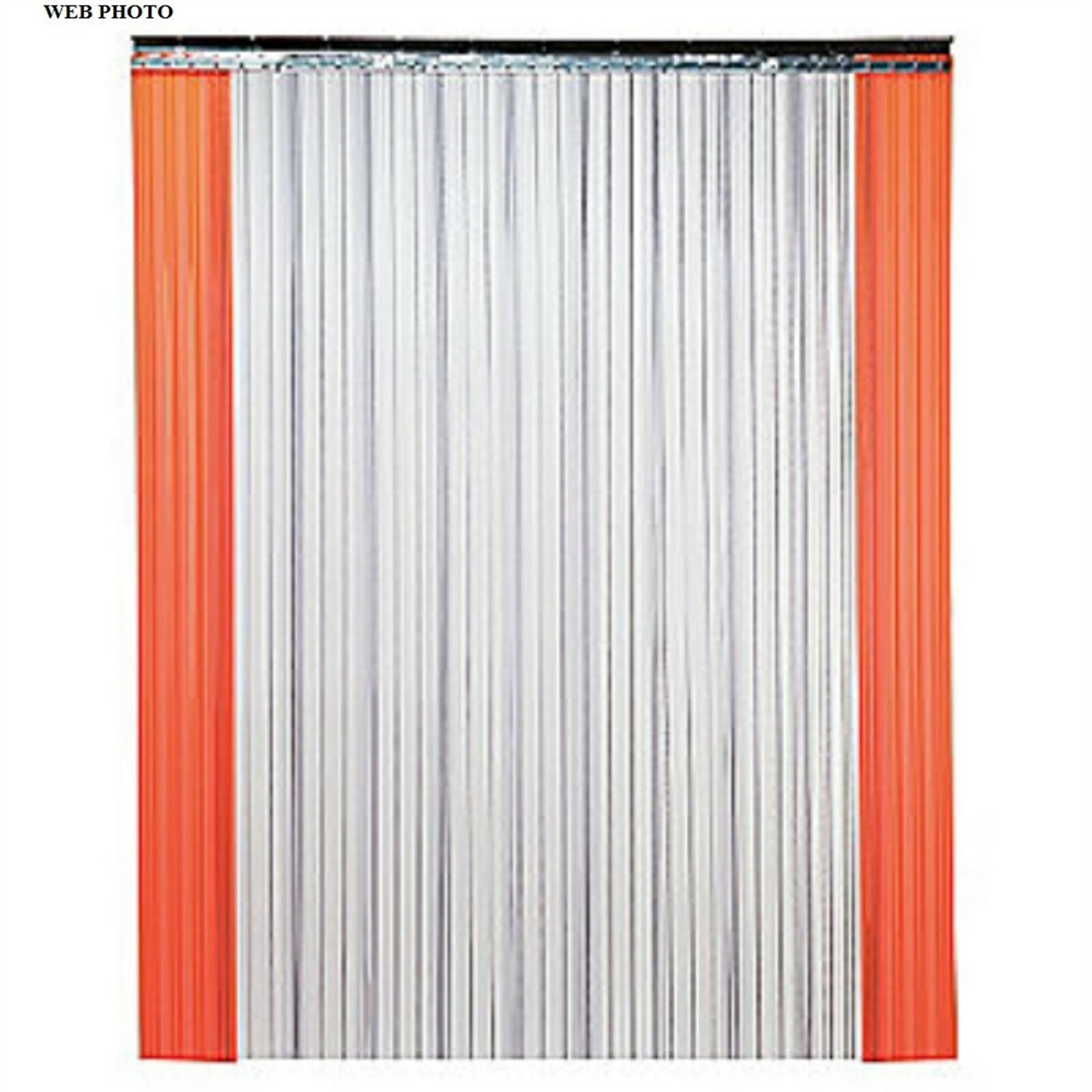 TMI 999-00026 Ribbed Industrial PVC Strip Door 10' x 10' Clear PVC 15 Strips NEW