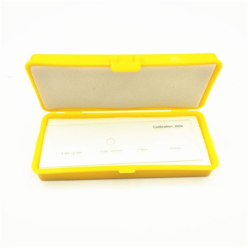Microscope Stage Micrometer Calibration Slide with 4-Scales and 0.01mm Clear