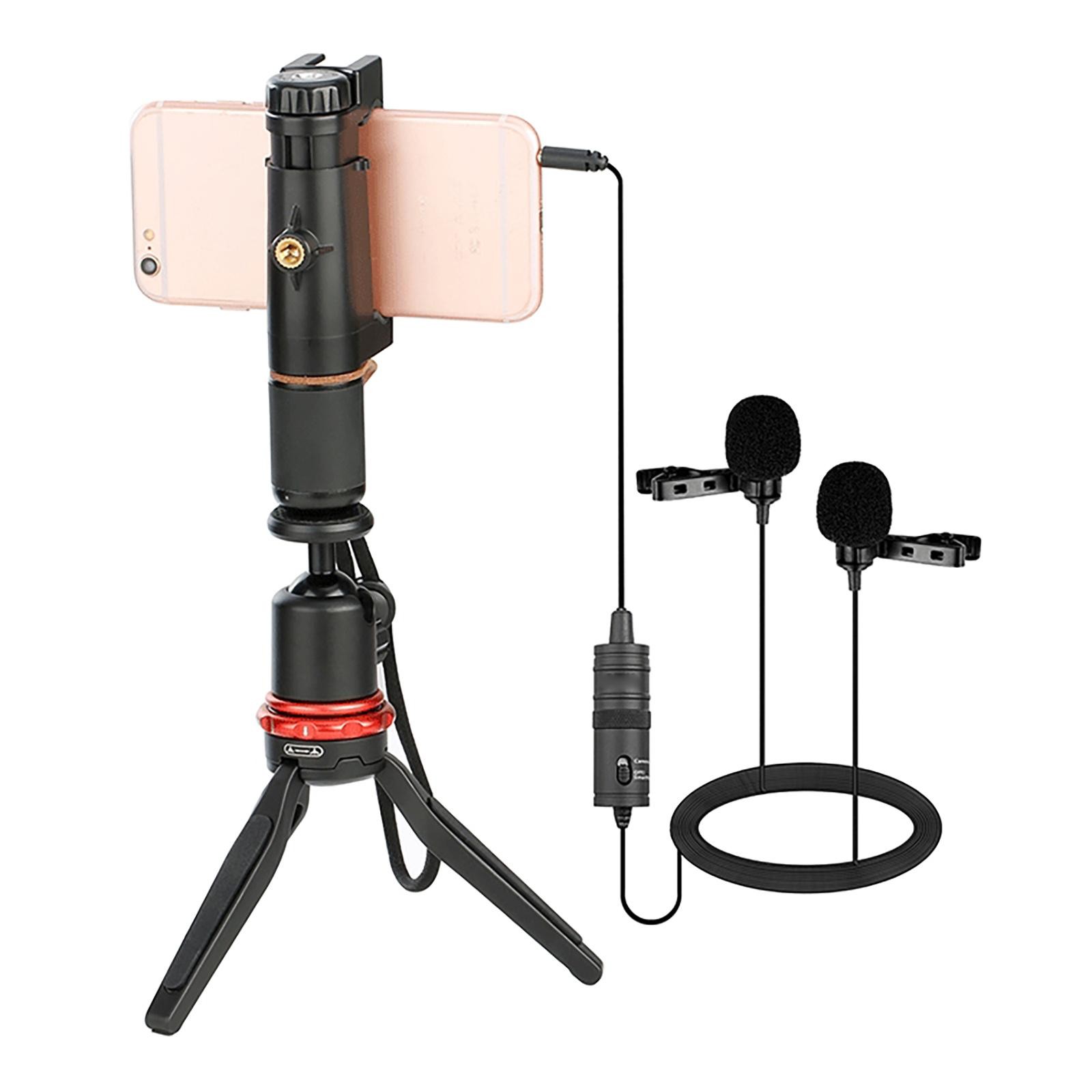 BY-M1DM Dual Omni-directional Lavalier Microphone For Android Smartphone E