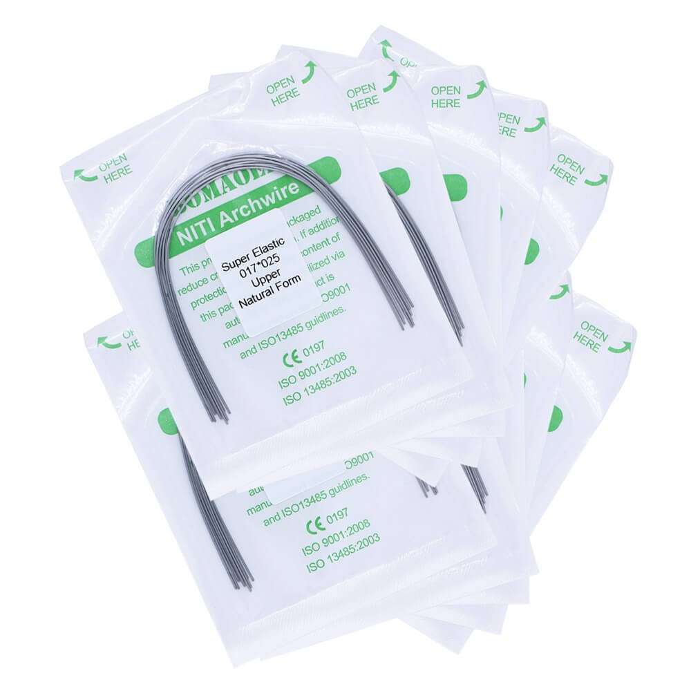 30×Dental Ortho Super Elastic Niti Rectangular Arch Wires Natural 17×25 Upper