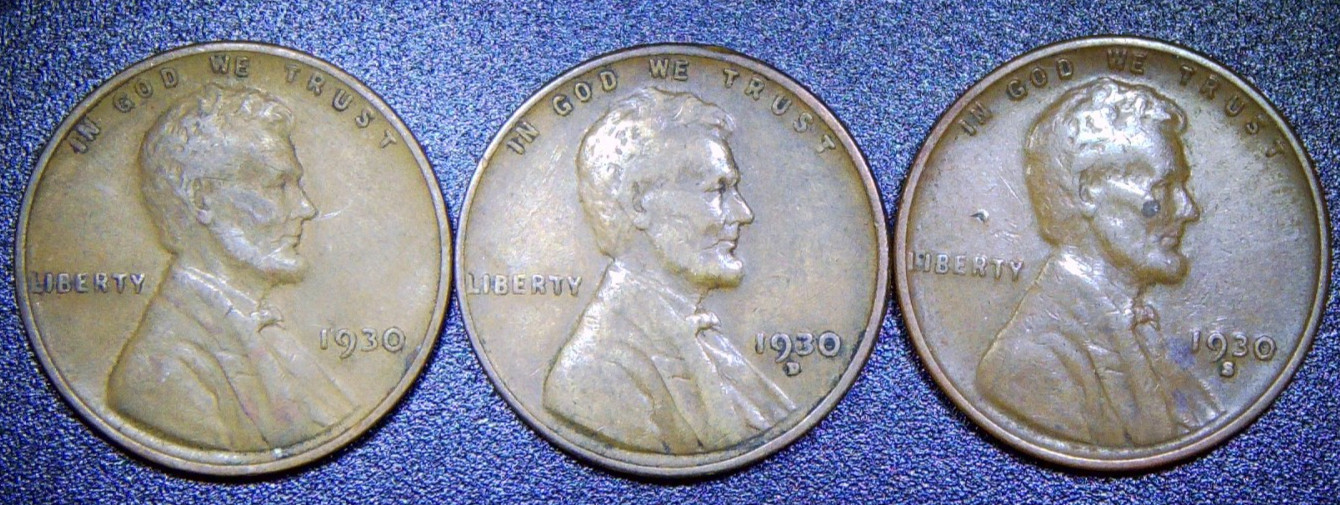 1930 PDS Lincoln Wheat Cent Set AVG Circ SKU 037