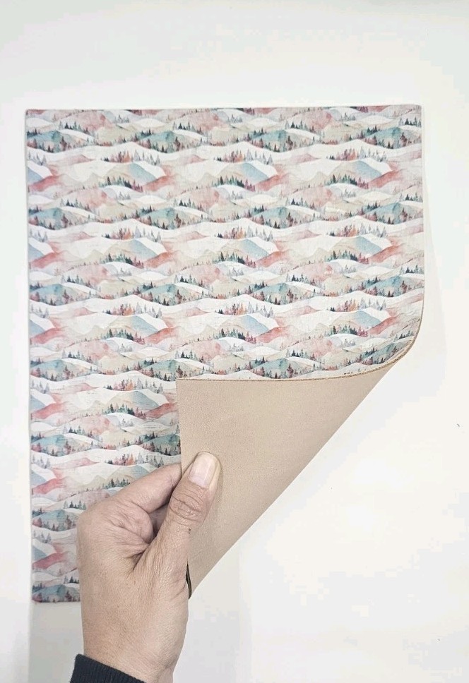 Leather Sheet Cork Backed Genuine Leather Outdoor, Mountain,10 X 8 Craft Leather
