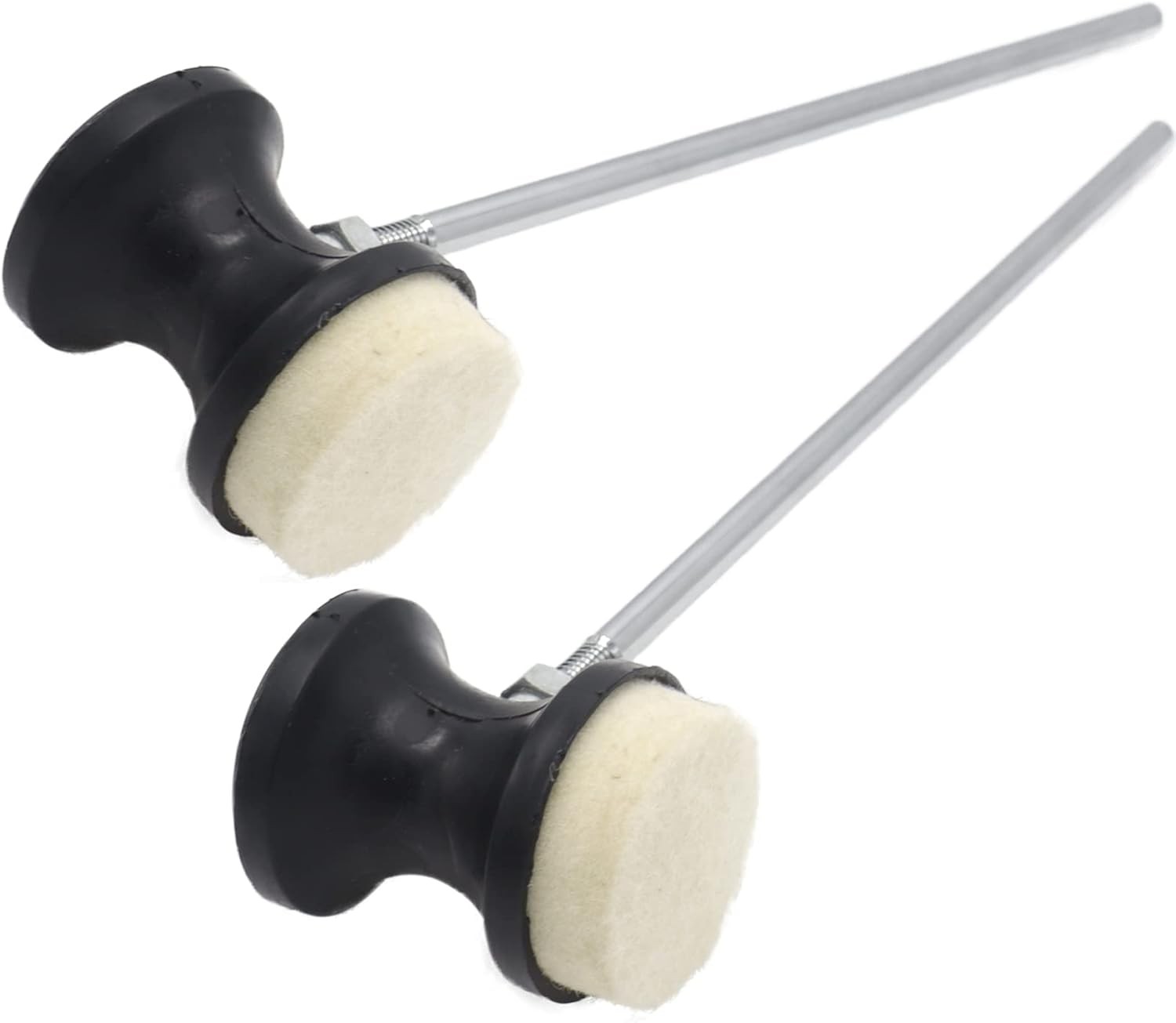 Doppelseitige Bassdrum-Pedalschlägel, Doppel-Kick-Drum-Pedalschlägel, Schwarz