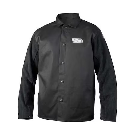 Lincoln Electric K3106-Xl Welding Jacket, Leather, 9 Oz, 30 In Length, Button