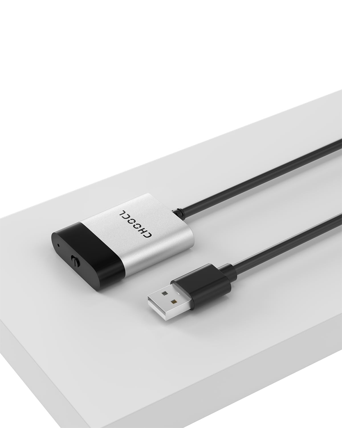 CHOOCL USB Bluetooth Car Adapter aptX-HD Sound- Compatible with Black
