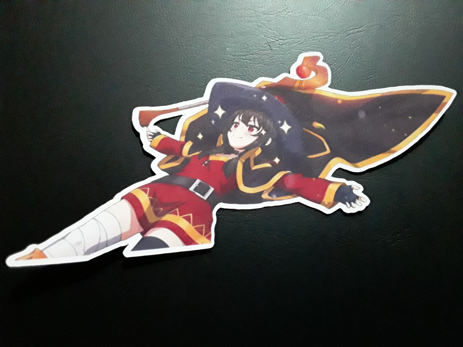 Megumin After Explosion from Konosuba Glossy Sticker Anime Walls, Windows!