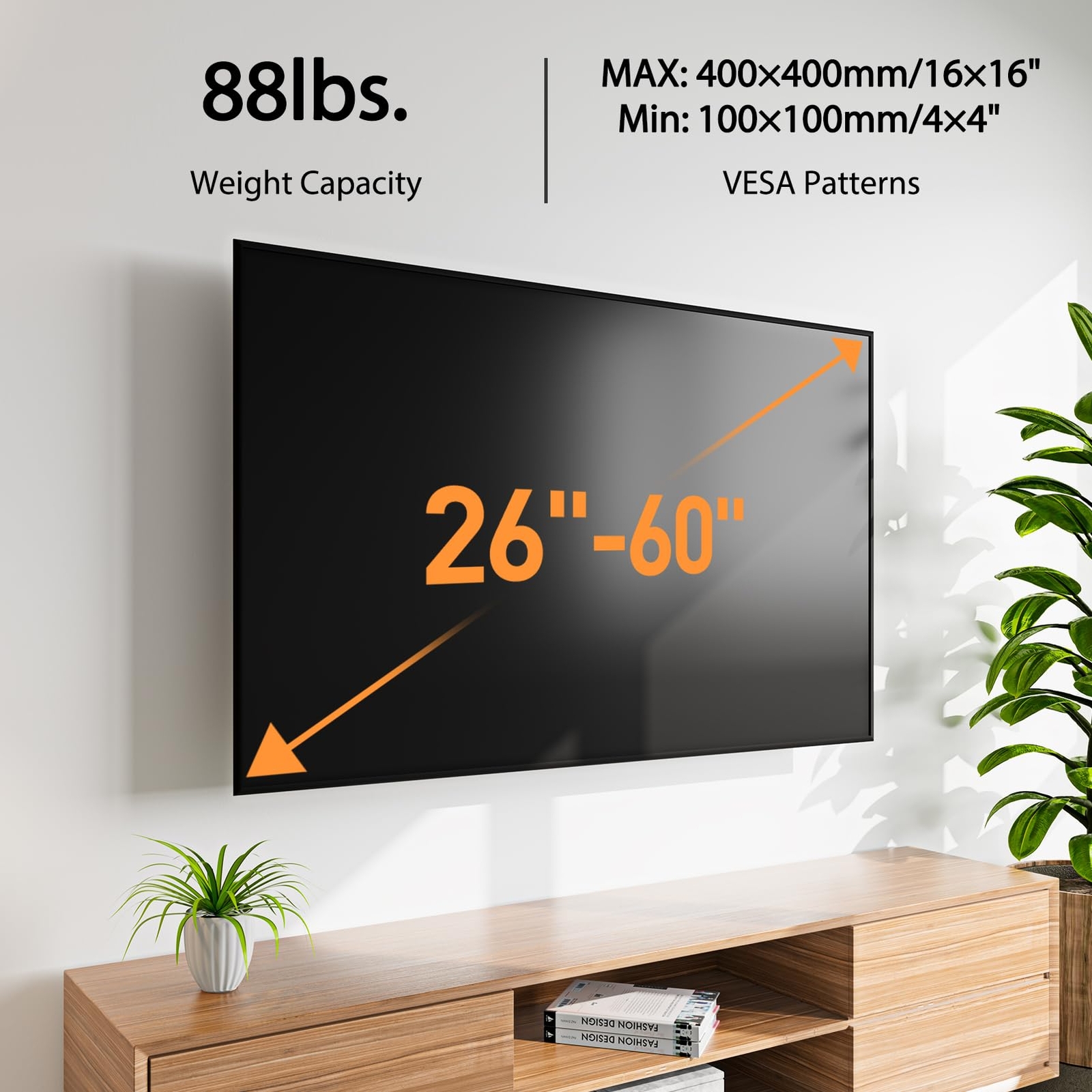 Ul Listed Tv Wall Mount For Most 2660 Inch Tvs Swivel And Tilt Full Motion Tv Mo