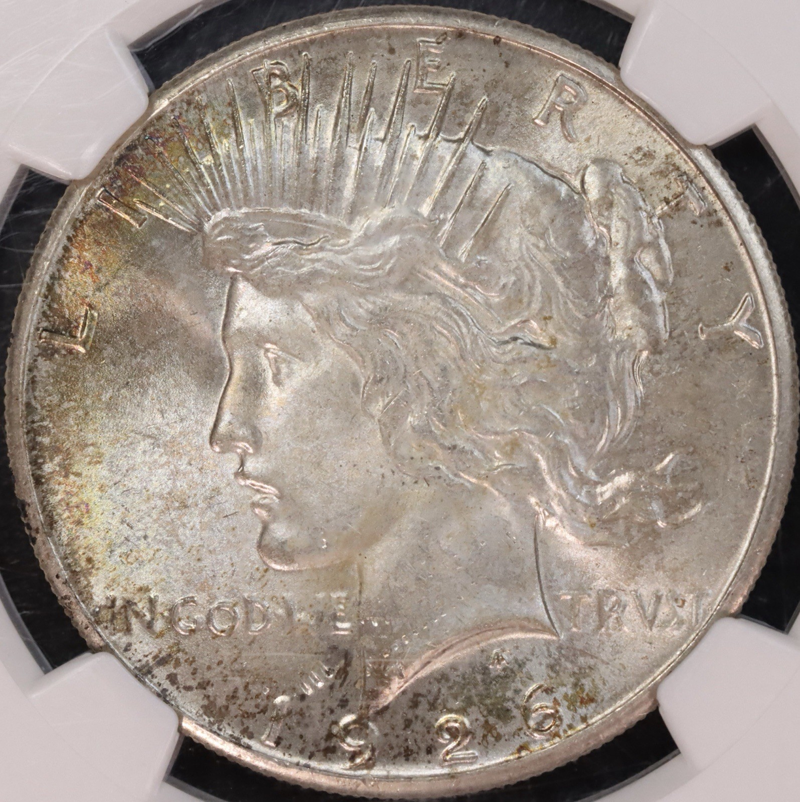 1926 Peace Dollar NGC MS64 VAM-2 DDR LEAVES, Toned Coin, FREE SHIPPING