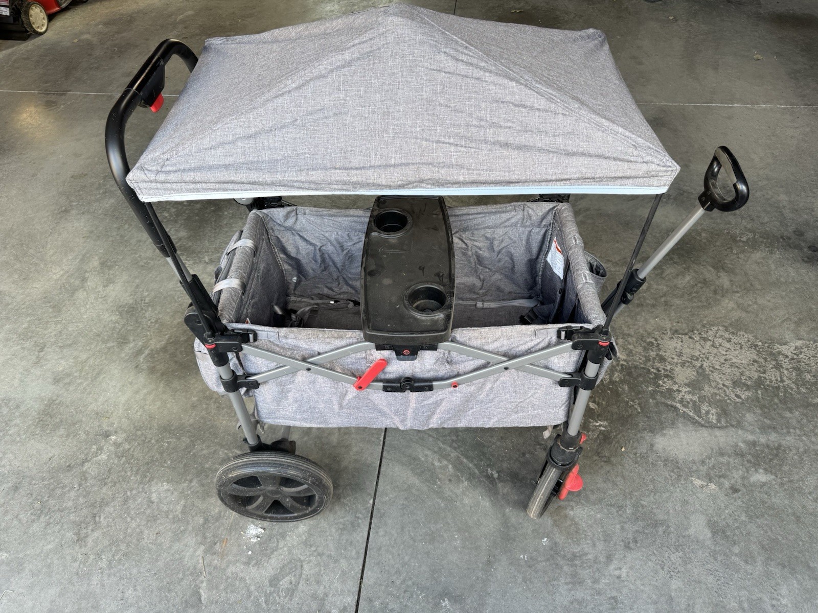 EVER ADVANCED Foldable Wagons for Two Kids & Cargo, Collapsible Folding Strol...