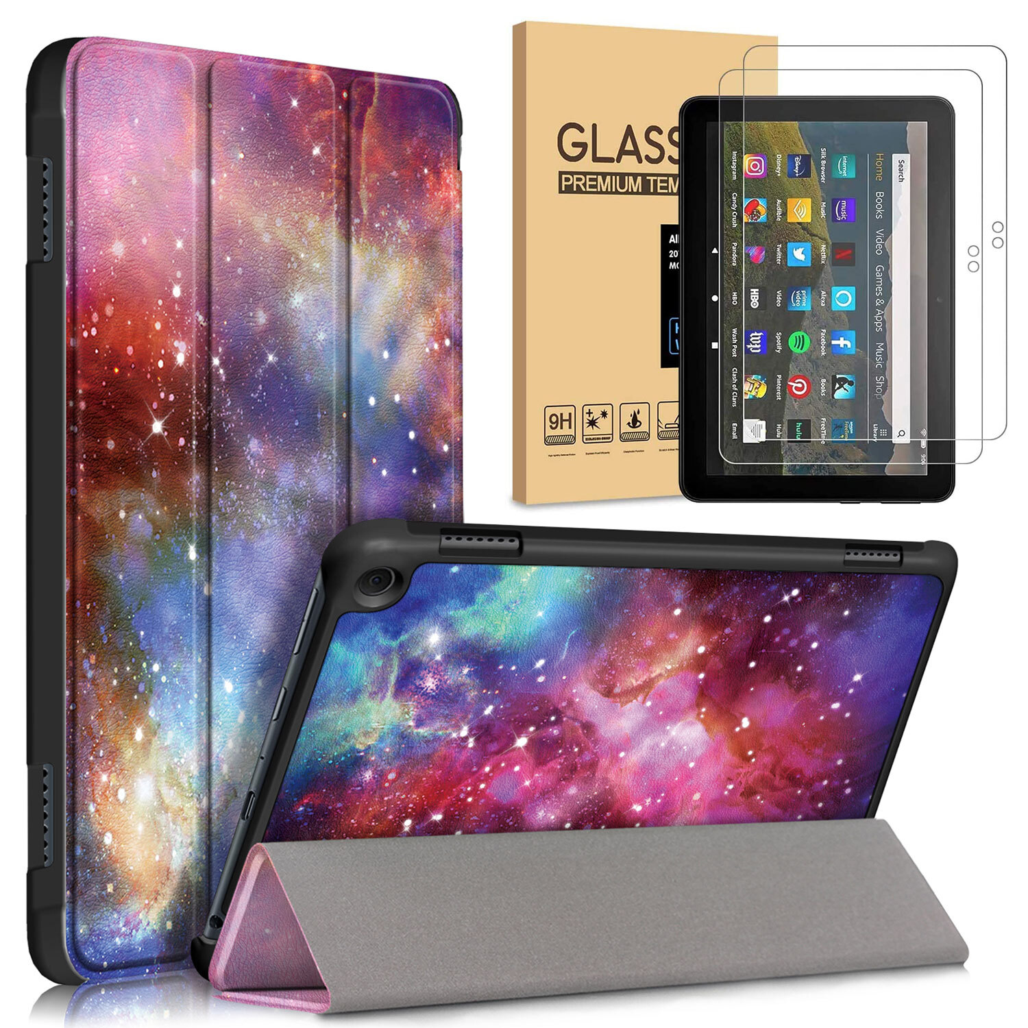 For Amazon Fire HD 8/HD 8 Plus (12th Gen) Magnetic Stand Smart PU Leather Case