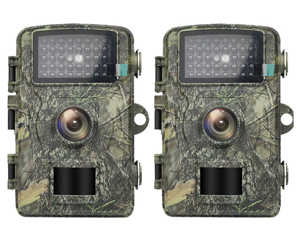 2 Pack 24MP 1440P Hunting Trail Camera Wildlife Waterproof Game Cam Night Vision