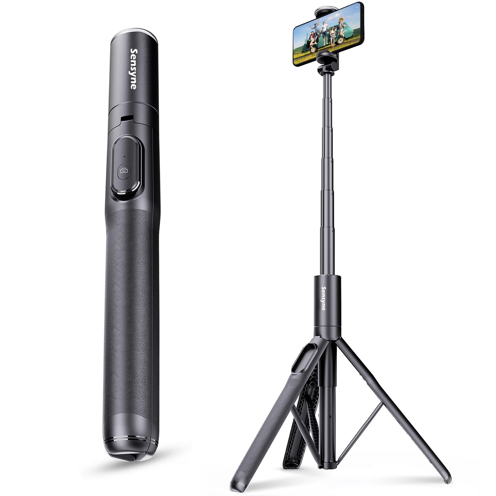 Sensyne 68" Phone Tripod & Selfie Stick, Lightweight All in One 68in
