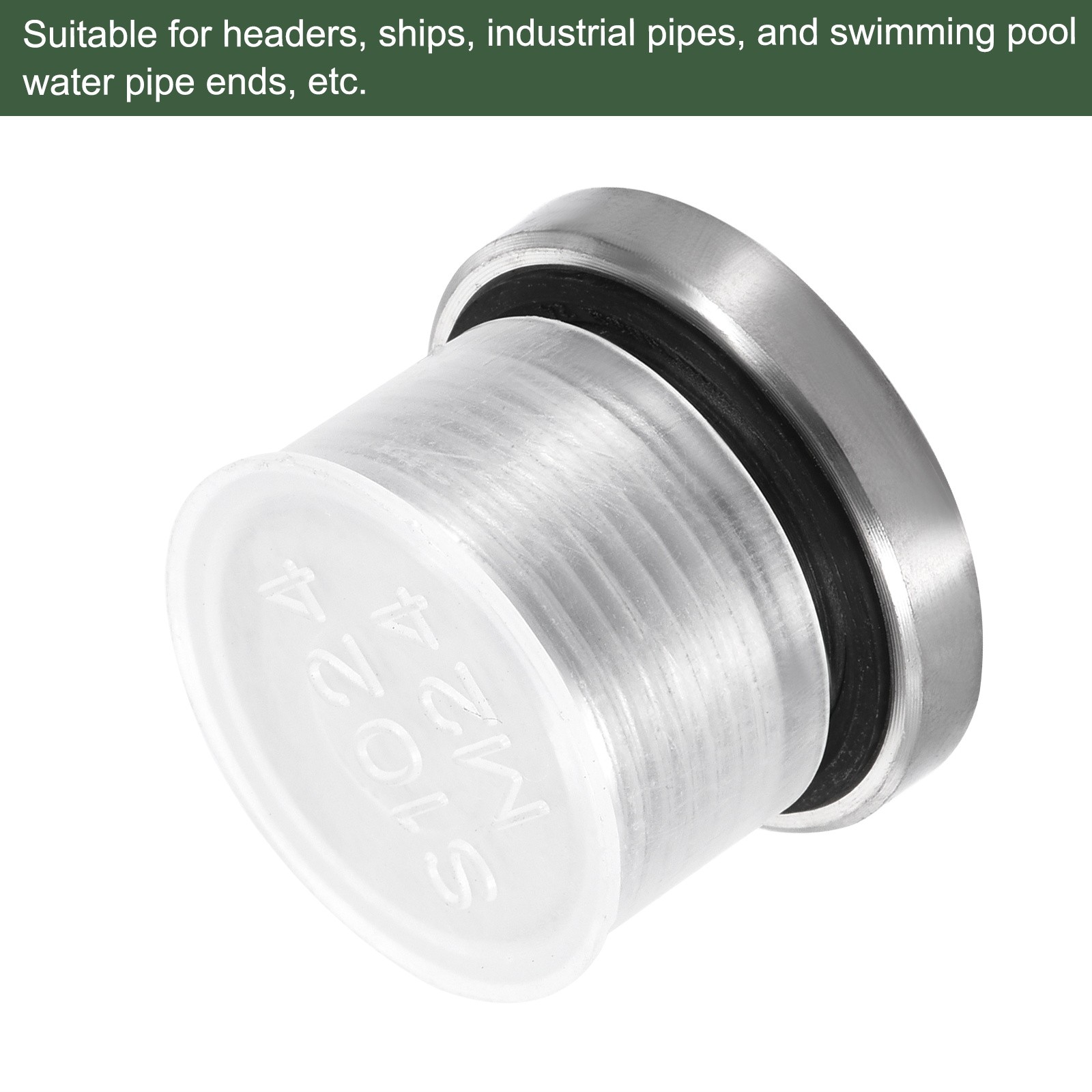 M24 x 1.5 Stainless Steel Internal Hex Head Socket Pipe Fitting (Silver)
