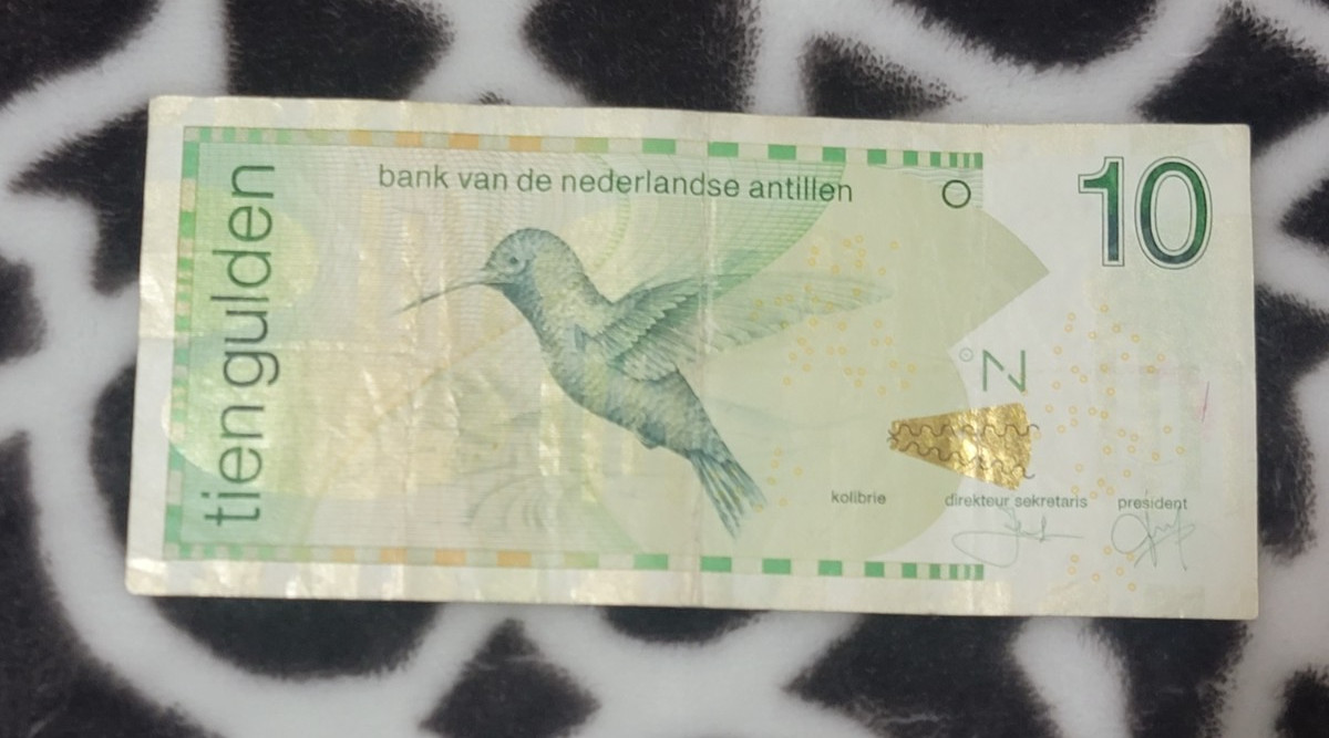 Netherlands Antilles 10 Gulden, 2016  Hummingbird Banknote currency bill dollar