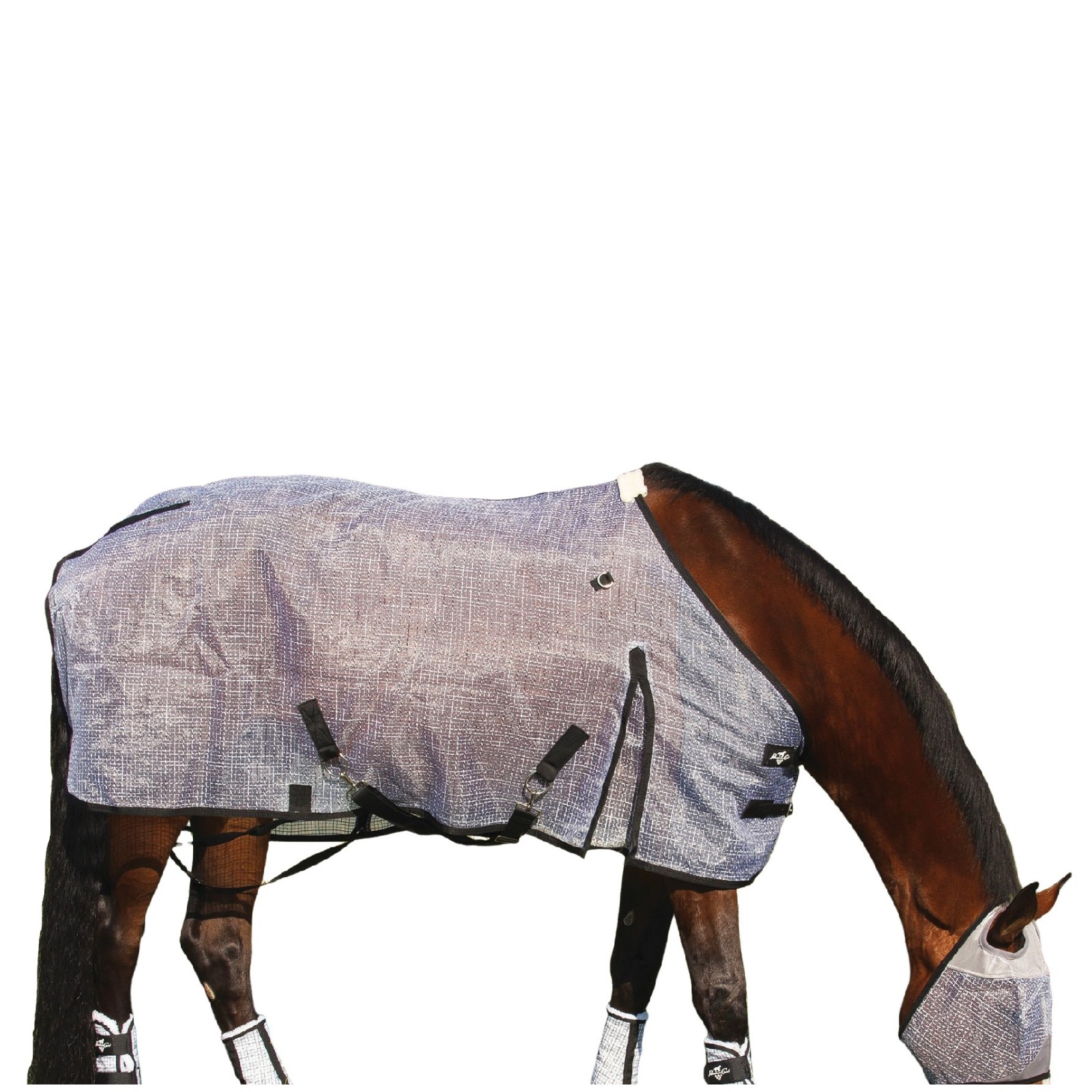 PROFESSIONAL'S CHOICE 74in Gray/Black Fly Sheet (PCFS-74GRY/BLA)