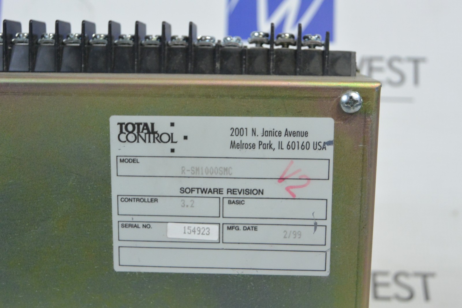 Total Control Products R-SM1000SMC Controller version 3.2 SM1000SMC