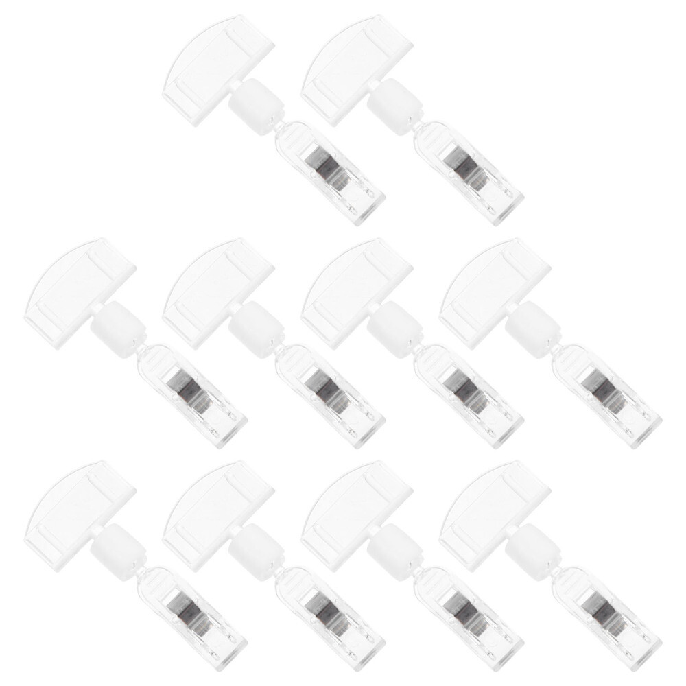 10PCS Price Clips Sign Clips Merchandise Sign Clip Rotatable Holder