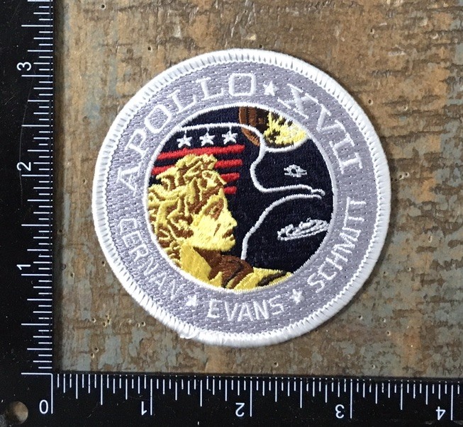 Vintage NASA Apollo XVII 17 Space Shuttle Mission Astronaut Crew Iron-On Patch