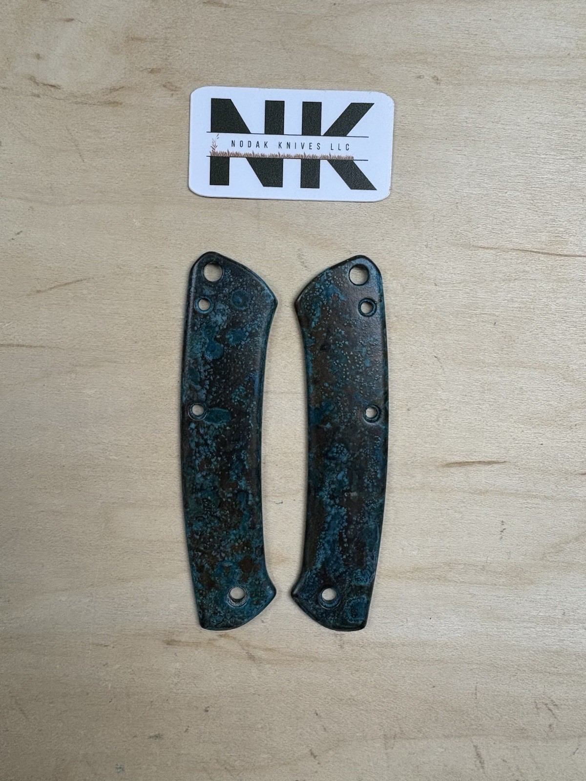 Nodak Custom “Nautical Mirage” Shipwreck Copper Benchmade Proper Handle Scales