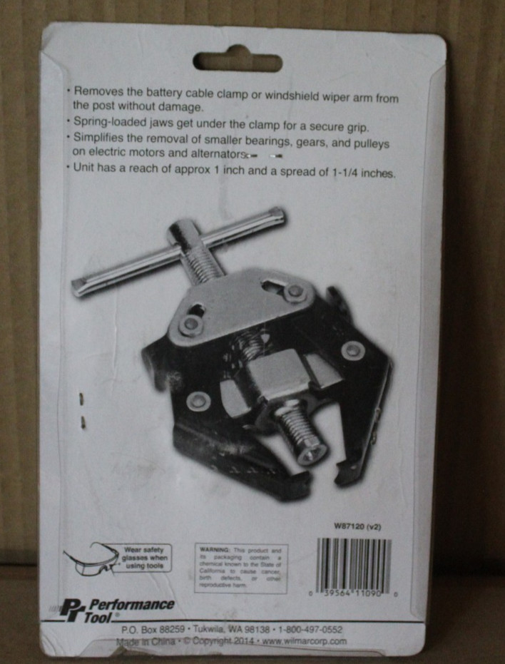 PERFORMANCE TOOL W87120 BATTERY TERMINAL WIPER ARM PULLER
