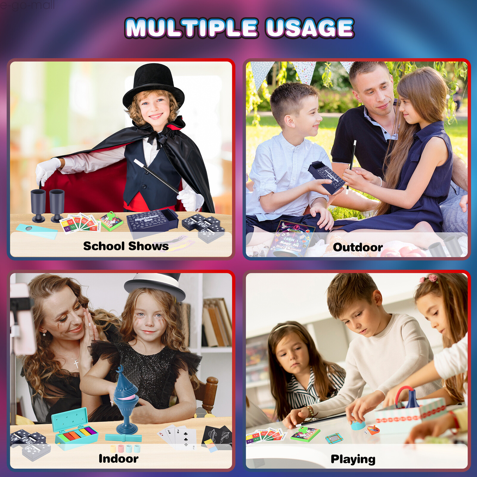 Nicella Magic Kit for Kids, 109+ Magic Tricks with Manual and Video Tutorials