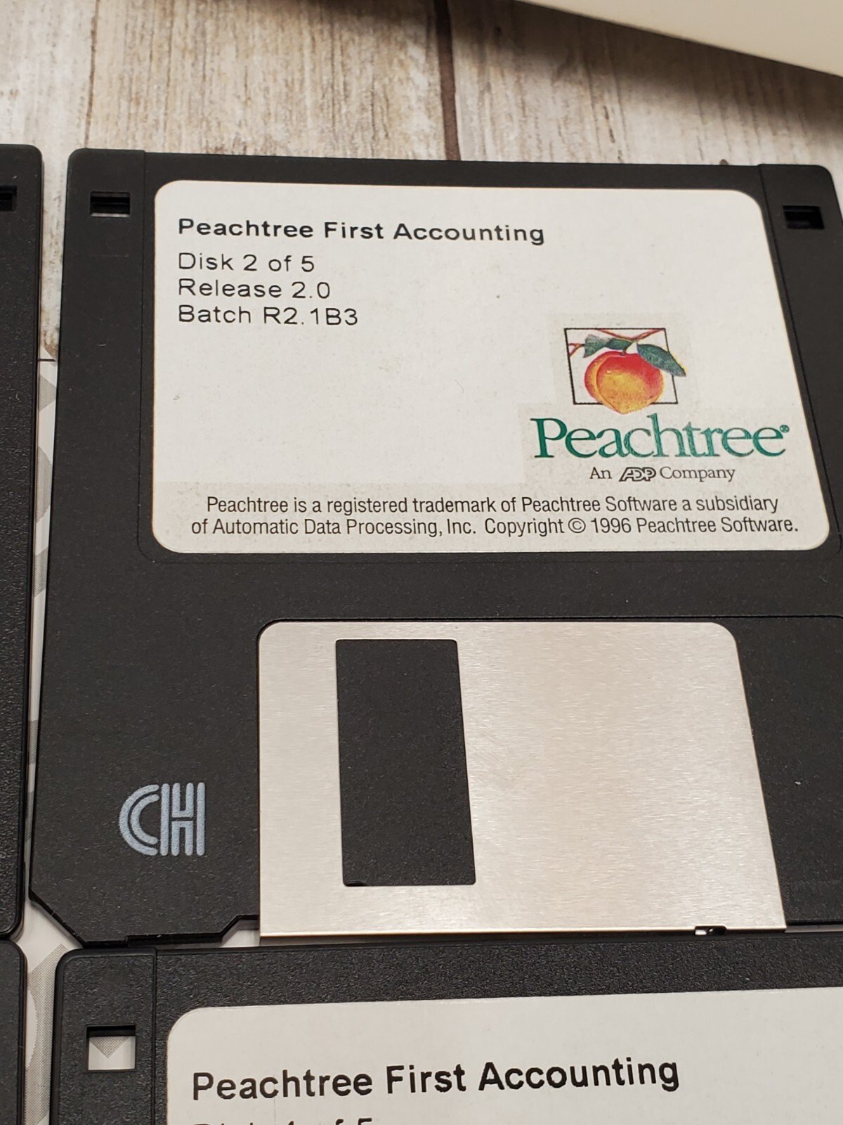 Peachtree First Accounting Windows 95 & Windows 3.1 PC 3.5 Floppy Diskettes & CD