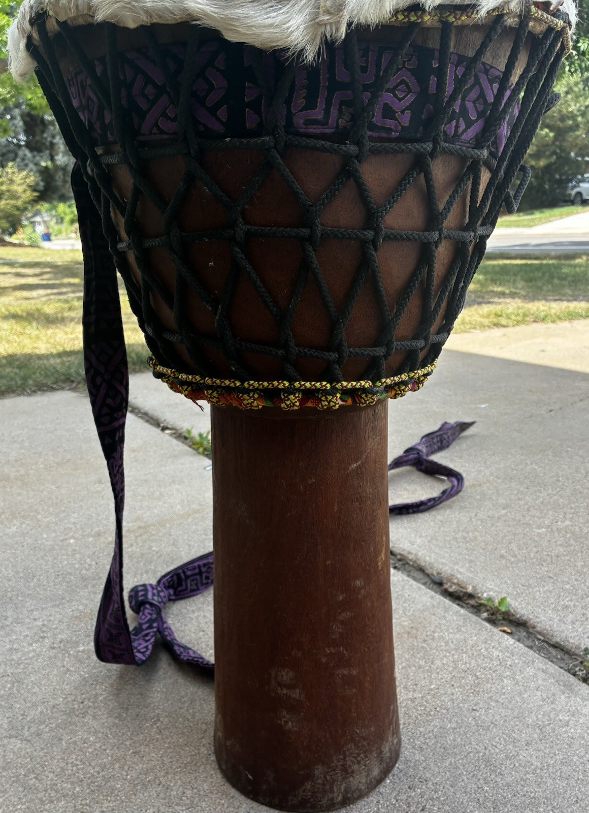 Vintage handmade African Djembe drum