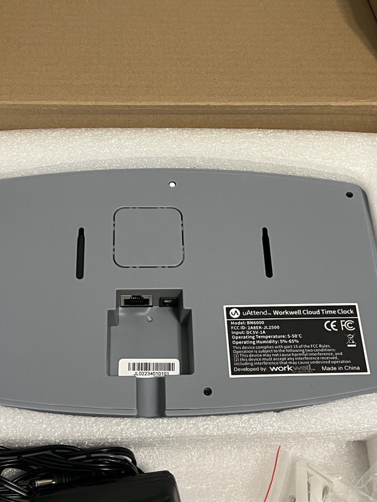 uAttend BN6000 Biometric Time Clock System for Small Business with Cloud-Based