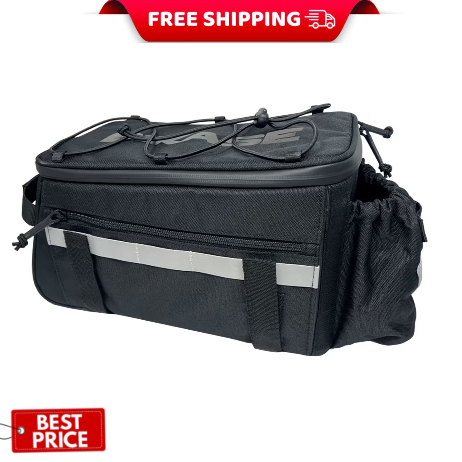 HOT BiKase Big Momma Bike Trunk Bag Large Capacity Rear Rack Storage Black 9L