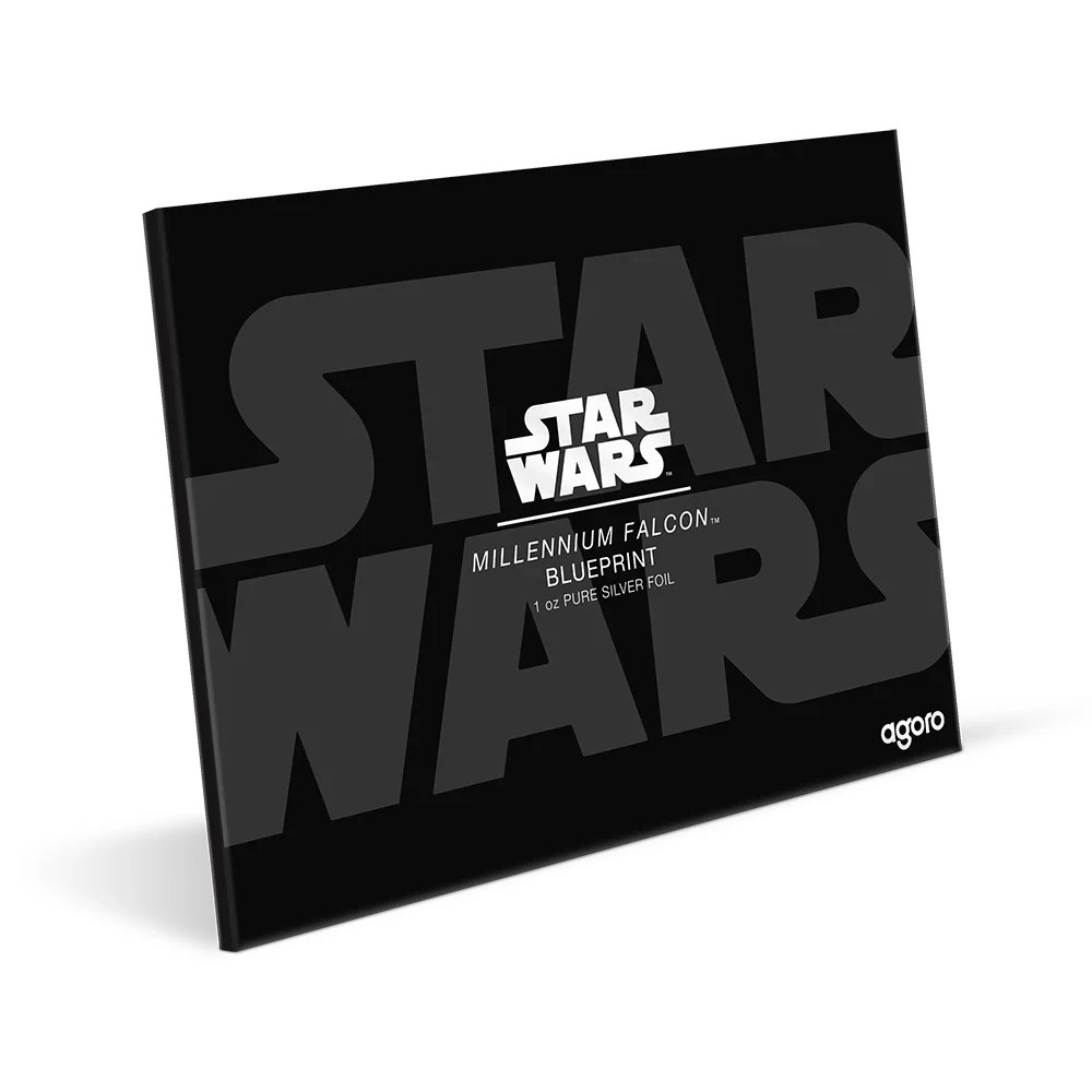 1 Oz Silver Collectible Foil 2025 Niue $2 Star Wars Millennium Falcon Blueprint.