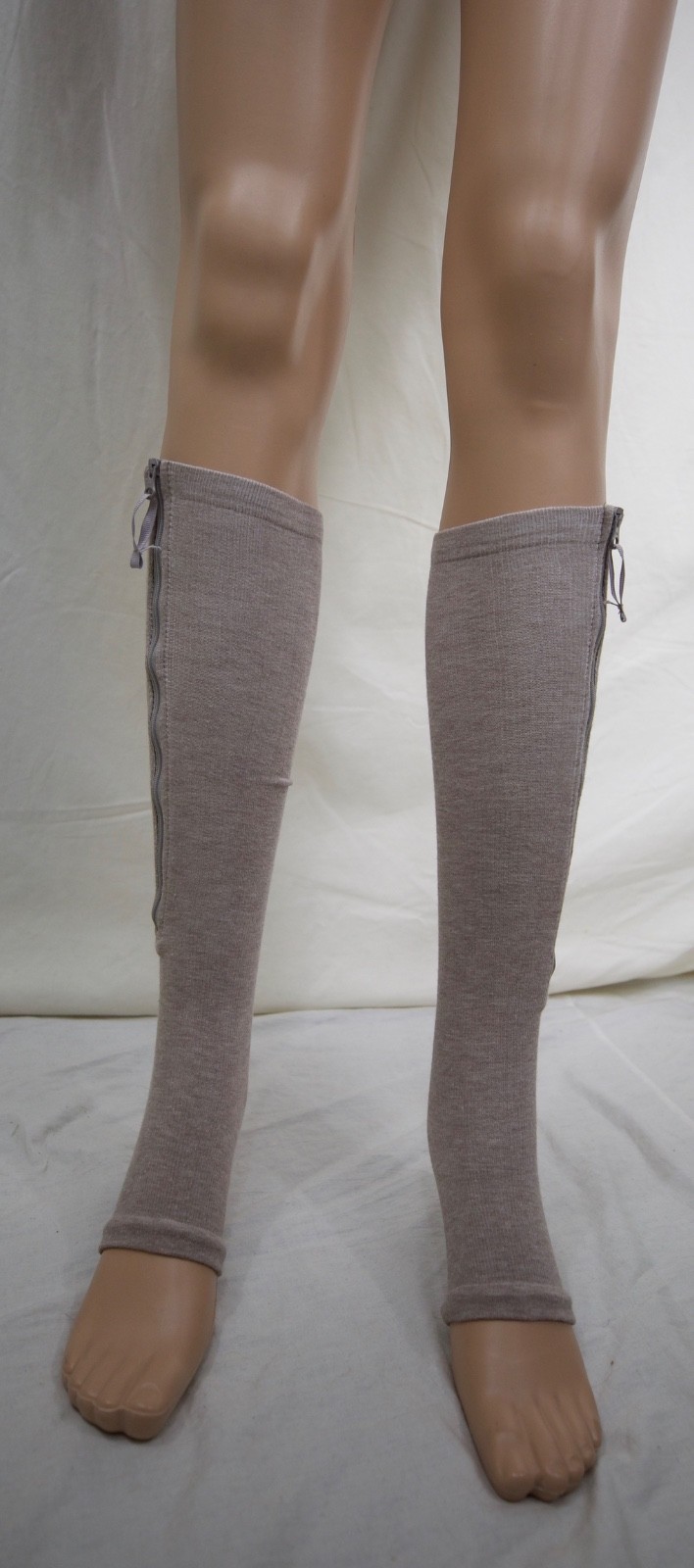 Open-Toe Compression Socks, side zippers, XS.