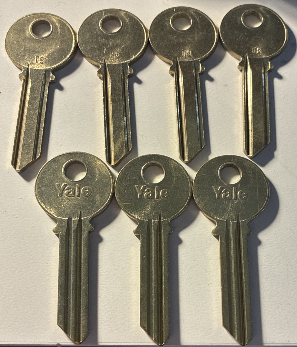 7 Original Yale TE 6 Pin Key Blanks
