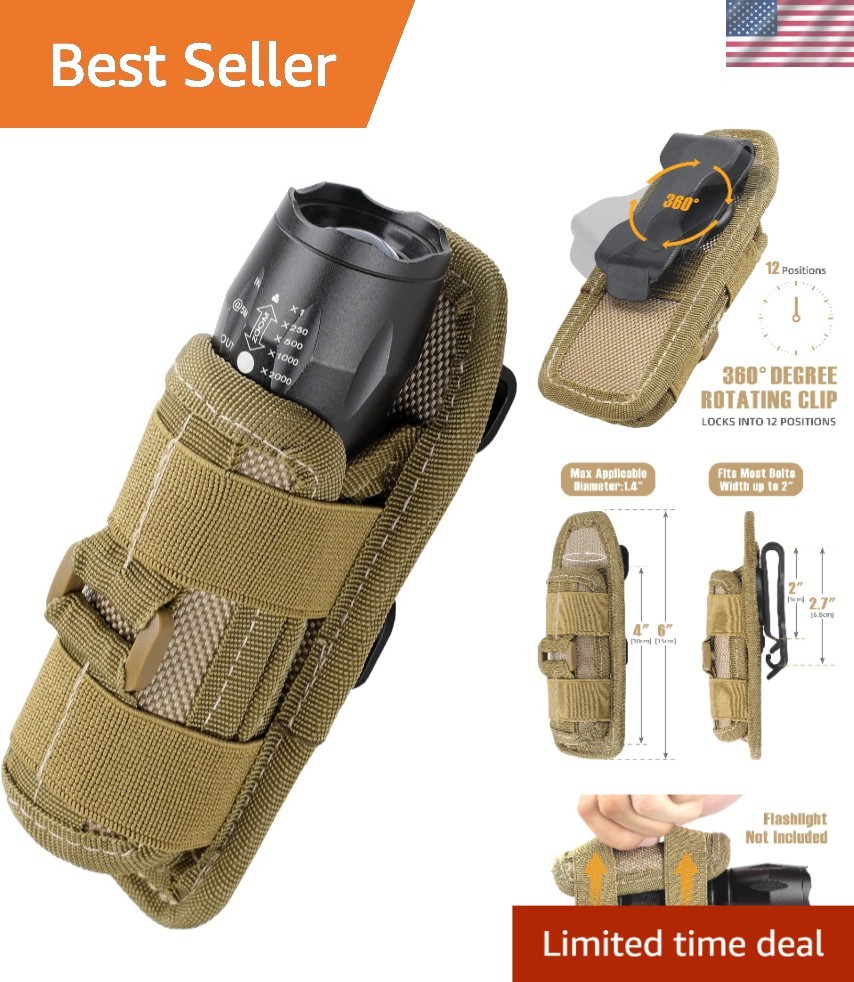 Compact Tactical Flashlight Holder with Locking Clip – Easy Access Design