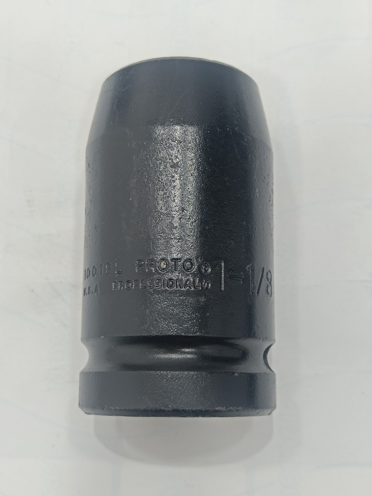 PROTO 10018L 1-1/8 IN IMPACT SOCKET 1 IN DRIVE 6 POINT BLACK OXIDE USA FASTSHIP