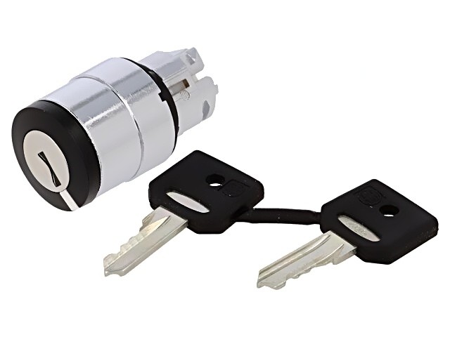 ZB4BG7 switch: rotary switch with key 22mm rod.Pos: 1 black SCHNEIDER E