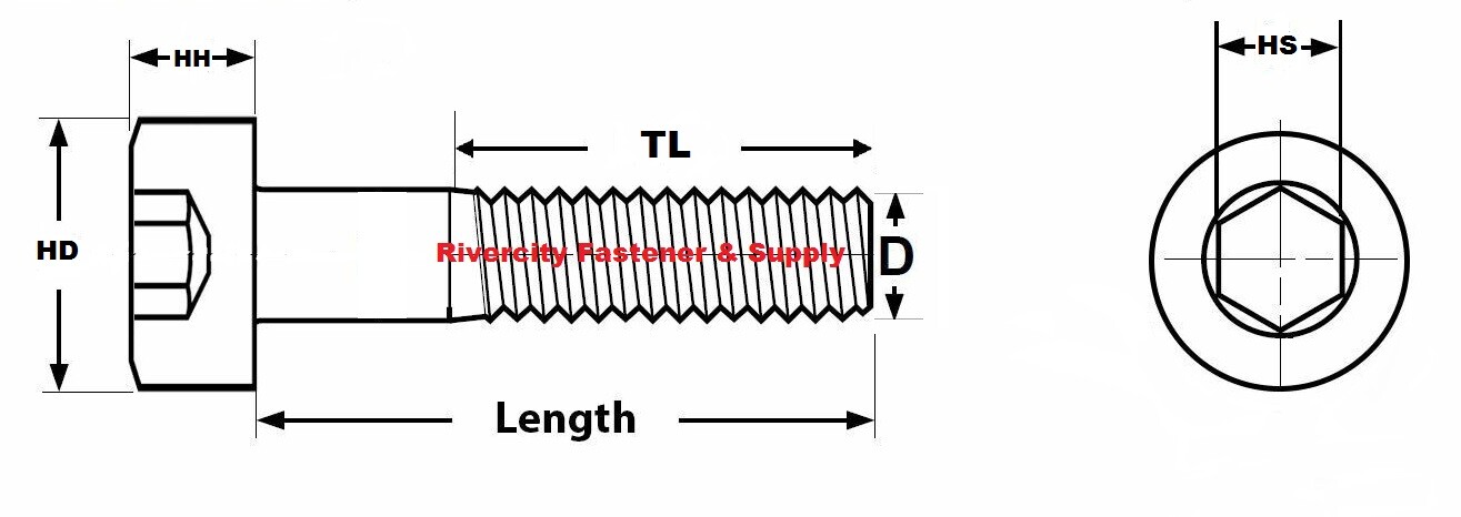 M12-1.75 x 130 Socket Allen Head Cap Screw M12x1.75 x 130 Bolts M12x1.75 x 130mm